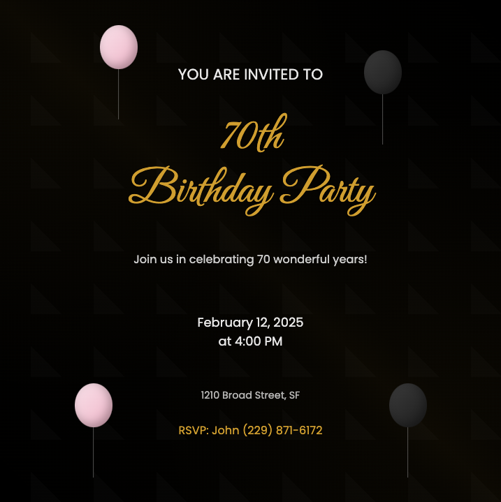 Adult Birthday flyer template example