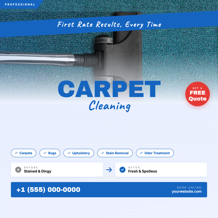 Bold Archivo Black headlines and a Caveat script subline pair with a full-bleed photo zone and seamless gradient fade for an instant service impression.