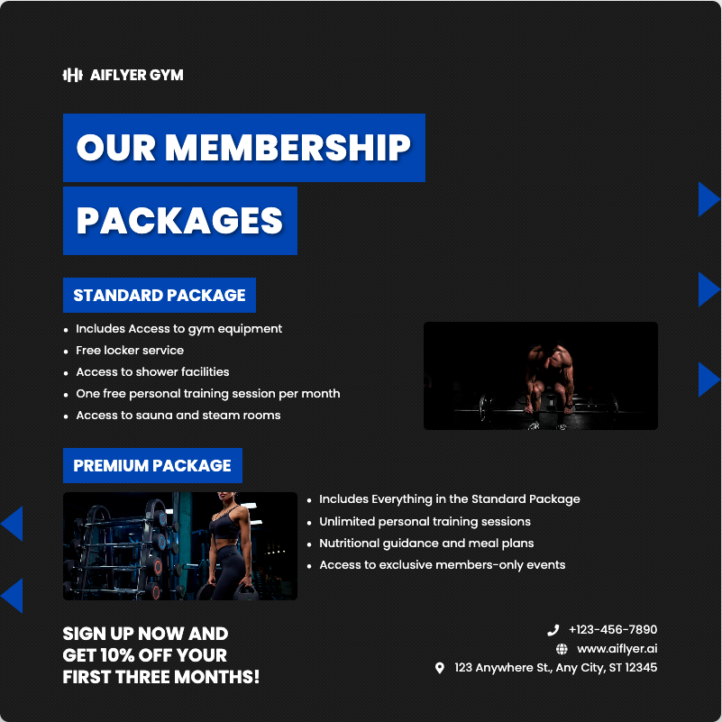 Personal training flyer template