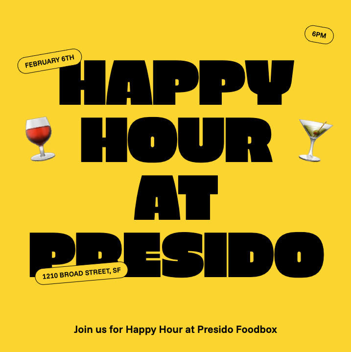Restaurant happy hour promotion flyer template