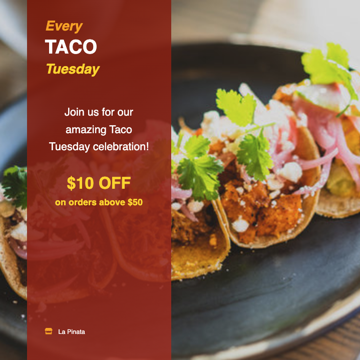 Restaurant special days menu flyer template