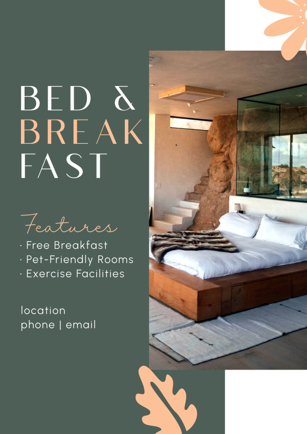 Charming hospitality templates featuring room vignettes and local attraction maps to promote inns and guesthouses.