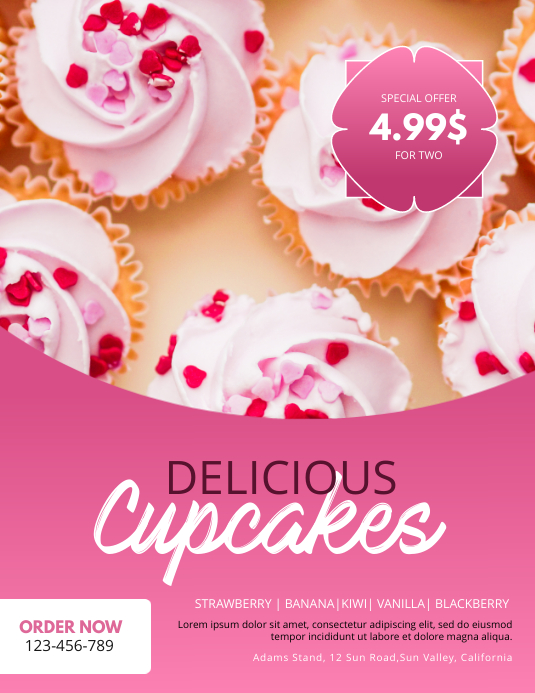 Sweet baking templates featuring frosting techniques and sprinkle close-ups to promote culinary workshops and bakery events.